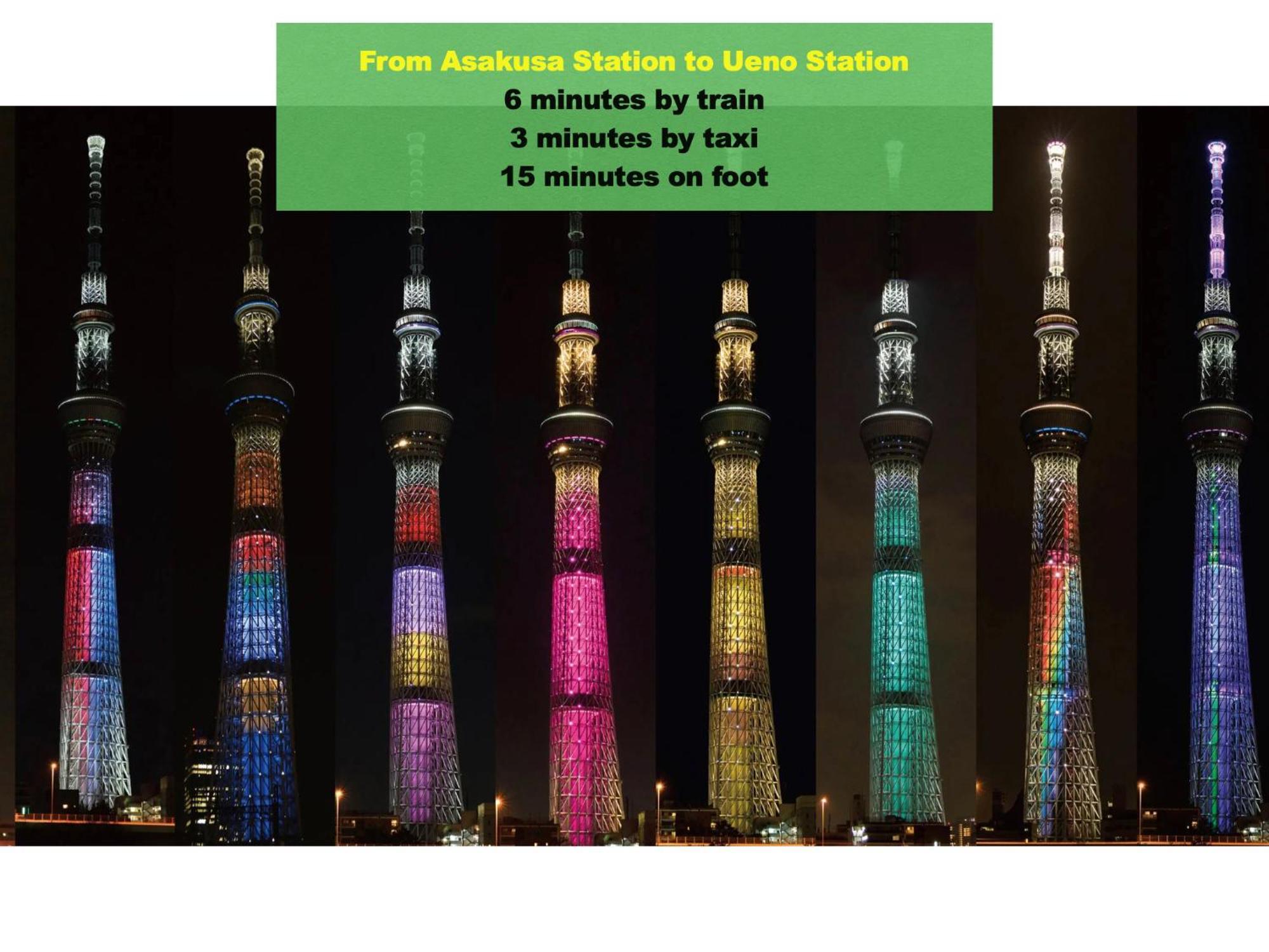 Apartemen 浅草寺3分 浅草駅6分 寝室+リビング2-4人 スカイツリービュー 駅近 成田空港&羽田空港直通 Tokyo