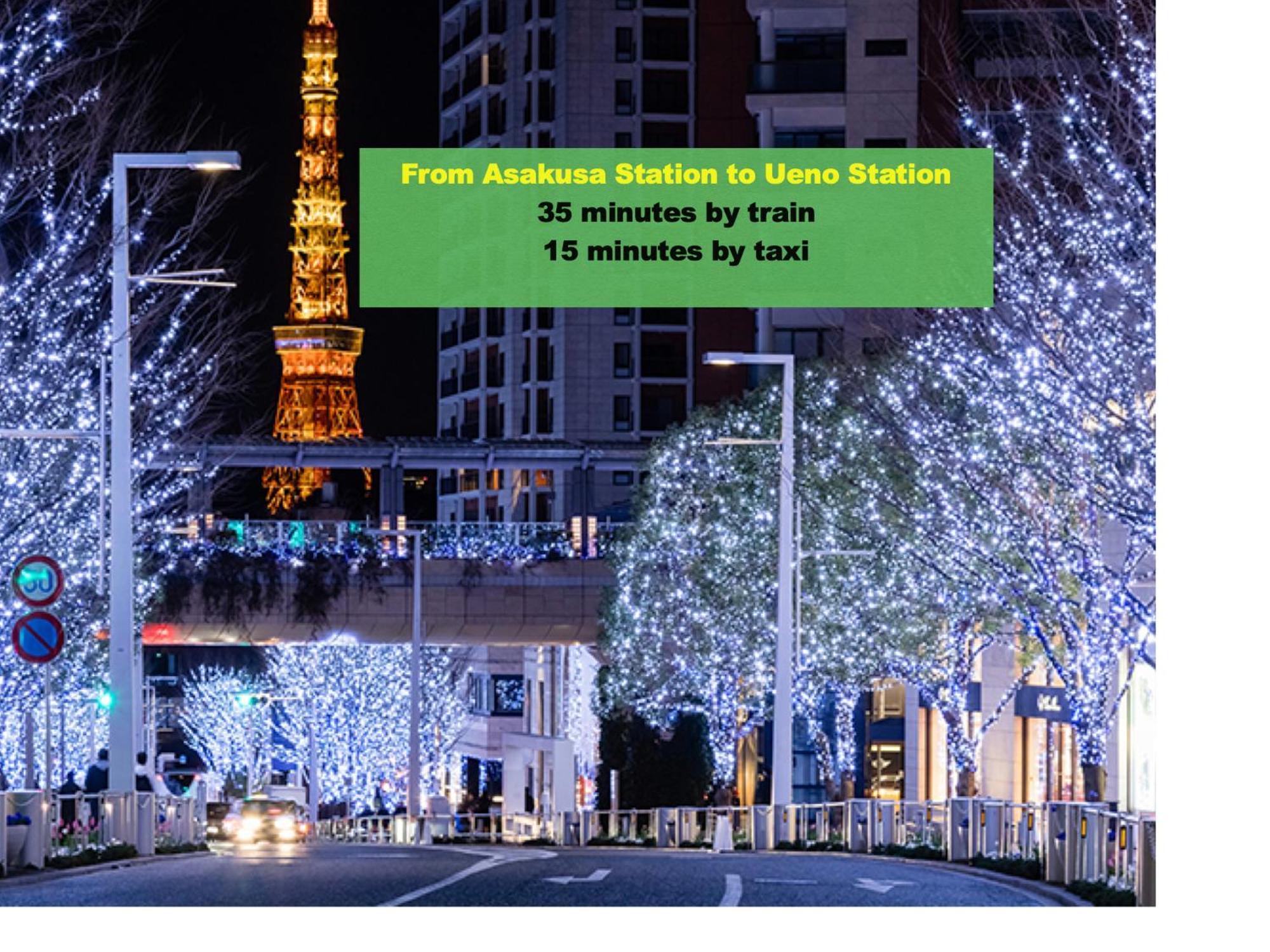Apartemen 浅草寺3分 浅草駅6分 寝室+リビング2-4人 スカイツリービュー 駅近 成田空港&羽田空港直通